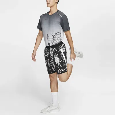 Nike Graffiti Printing Running Shorts Black