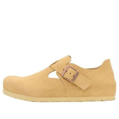 Birkenstock London Suede Leather Narrow Fit Shoes 'latte Cream'