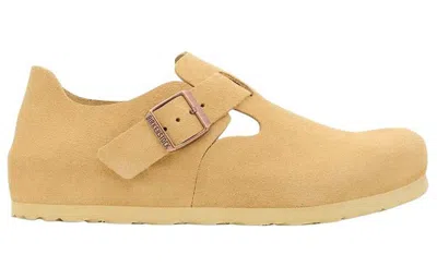Birkenstock London Suede Leather Narrow Fit Shoes 'latte Cream'