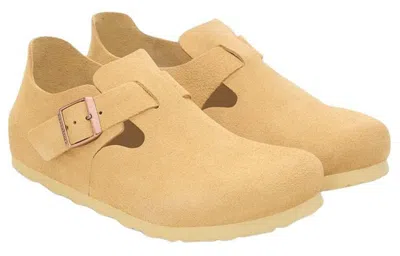 Birkenstock London Suede Leather Narrow Fit Shoes 'latte Cream'