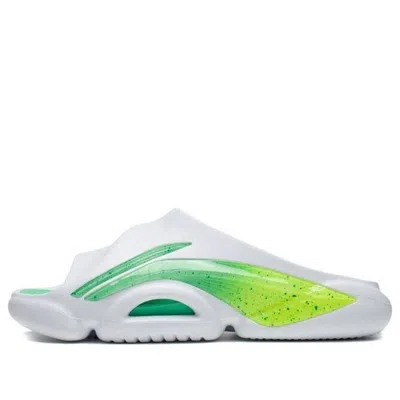 Li-ning (wmns)  8 Pe Courtside Sport Slides 'white Green' In Gray