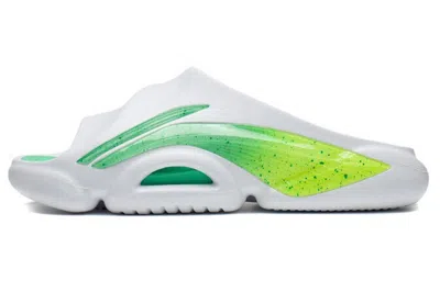 Li-ning (wmns)  8 Pe Courtside Sport Slides 'white Green' In Gray