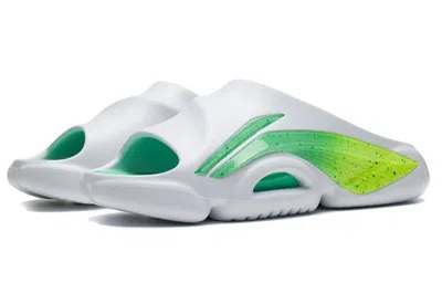 Li-ning (wmns)  8 Pe Courtside Sport Slides 'white Green' In Gray