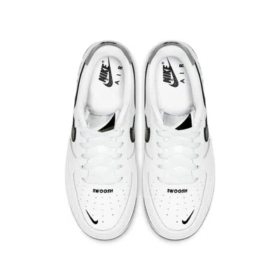 Nike (gs)  Air Force 1 Lv8 'white Black Mini Swoosh'