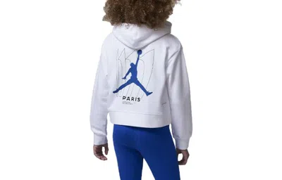 Air Jordan (gs)  X Paris Saint-germain Fleece Pullover Hoodie 'white'