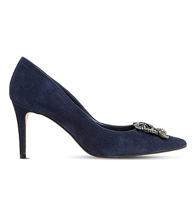 Dune Betti Suede Courts In Navy-suede