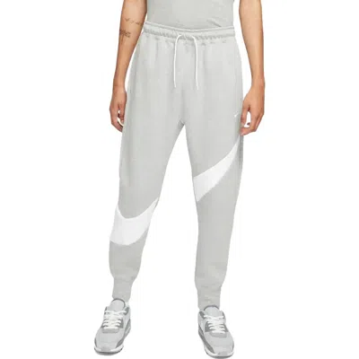 Nike Sportswear Swoosh Tech Sweatpants 'grey White' In Gray