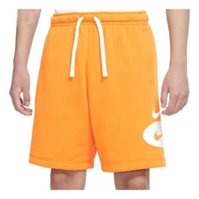 Nike Sportswear Contrasting Colors Logo Loose Lacing Casual Shorts Yellow