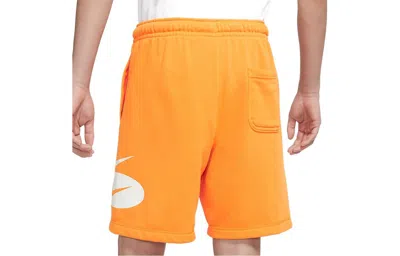 Nike Sportswear Contrasting Colors Logo Loose Lacing Casual Shorts Yellow