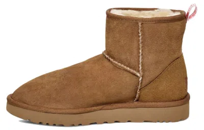 Ugg (wmns)  Classic Mini Ii Graphic Logo Fleece Lined Brown