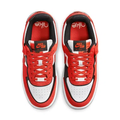 Nike (wmns)  Air Force 1 Shadow 'cracked Leather - Rush Orange' In Red