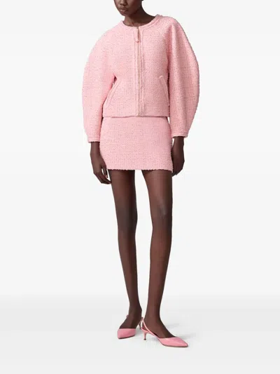Carolina Herrera Tweed Jacket In Pink