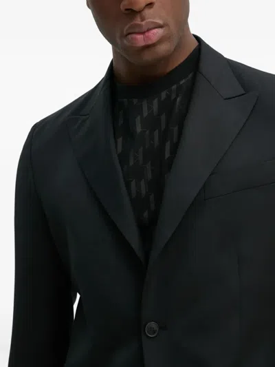 Karl Lagerfeld Notch-lapel Suit In Black