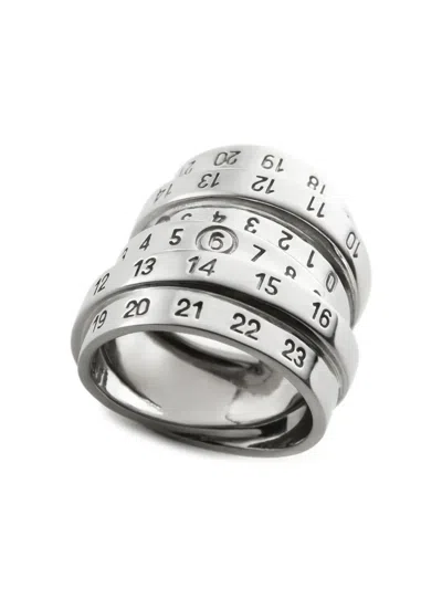 Mm6 Maison Margiela Numeric Ring In Metallic