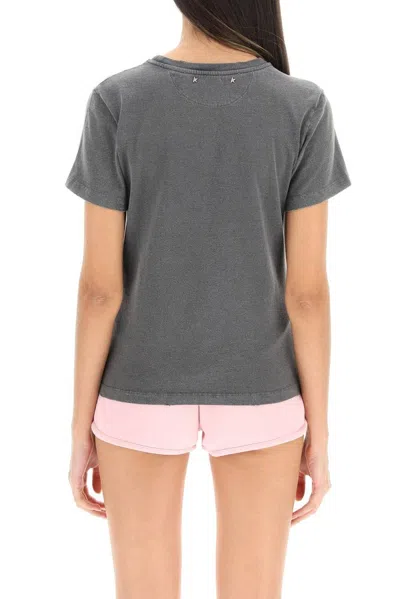 Golden Goose Distressed T-shirt In Gray