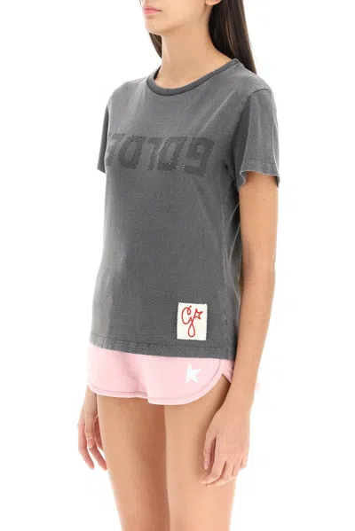 Golden Goose Distressed T-shirt In Gray