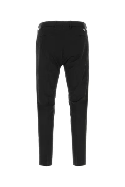 Pt Torino Viscose Stretch Pant With Waist Belt Loops In Black