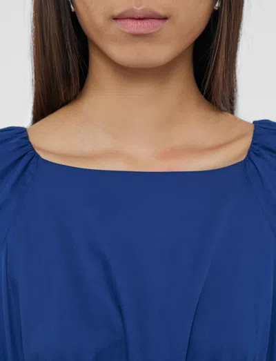 Joseph Cotton Belted Bellan Maxi Dress In Blue
