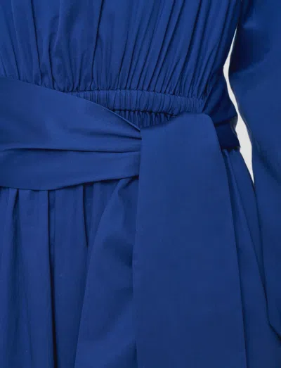 Joseph Cotton Belted Bellan Maxi Dress In Blue