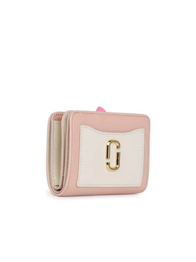 Marc Jacobs Beige Leather Mini Utility Snapshot Wallet