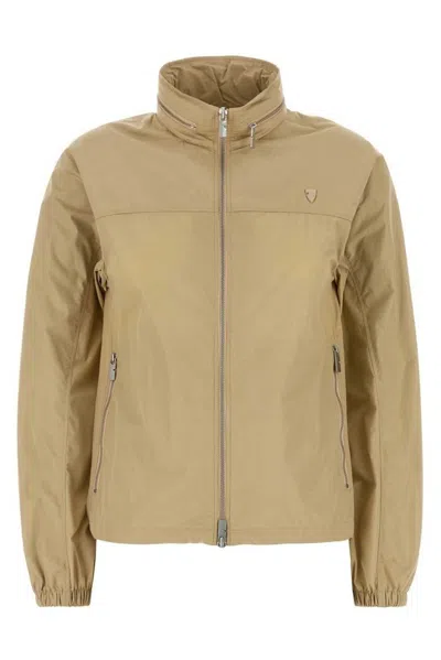 Burberry Windbreaker With Elastic Cuffs And High Collar
