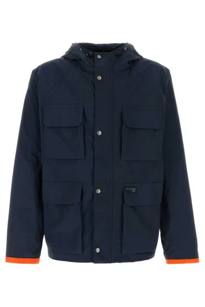 Fay Navy Blue Nylon Windbreaker In Blue