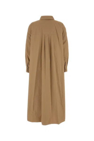 Weekend Max Mara Beige Poplin Siberia Shirt Dress In Brown