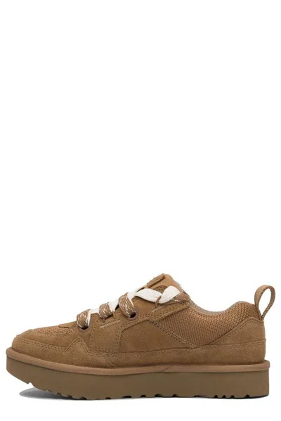 Ugg Biscuit Suede And Mesh Lowmel Sneakers In Brown