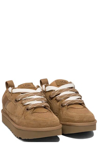 Ugg Biscuit Suede And Mesh Lowmel Sneakers In Brown