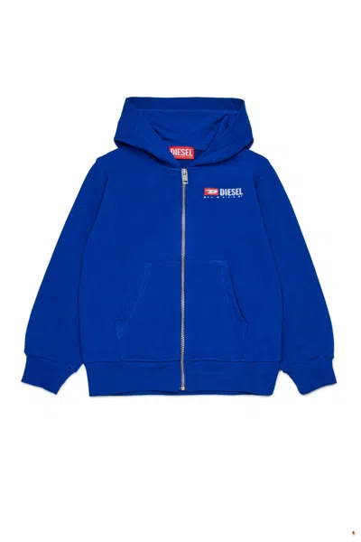 Diesel S-drops Hoodie In Blue