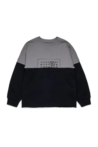 Mm6 Maison Margiela Numbers-motif Crew-neck Sweatshirt In Multi