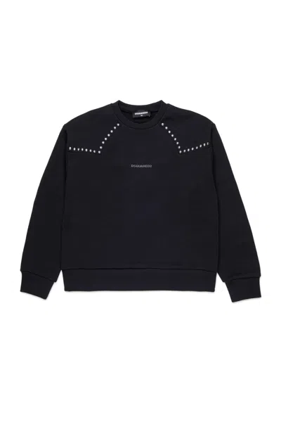 Dsquared2 Felpa Girocollo Con Borchie