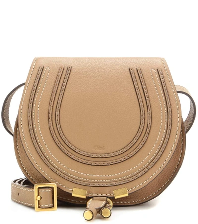 Shop Chloé Marcie Small Leather Shoulder Bag In Eut