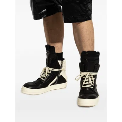 Rick Owens Geobasket Leather High-top Sneakers