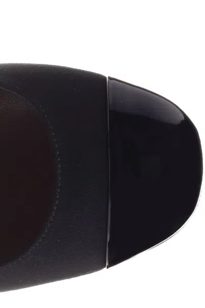 Miu Miu Black Canvas And Leather Pumps