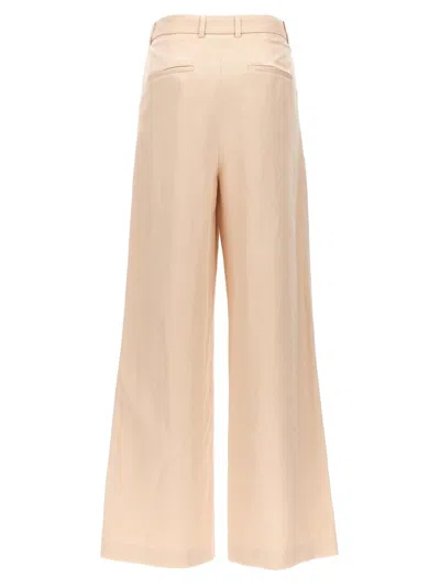 Loulou Studio Black Cotton Blend Idai Palazzo Pant In Pink