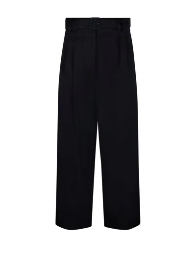 's Max Mara Belted Straight Leg Pants In Black