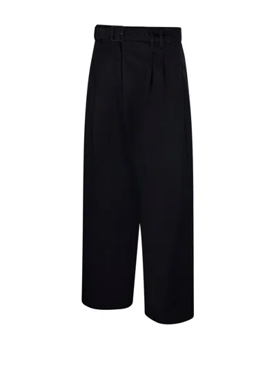 's Max Mara Belted Straight Leg Pants In Black