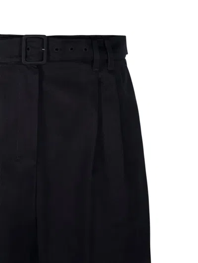 's Max Mara Belted Straight Leg Pants In Black
