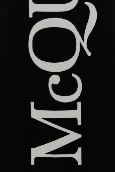 Alexander Mcqueen Black Cotton Scarf