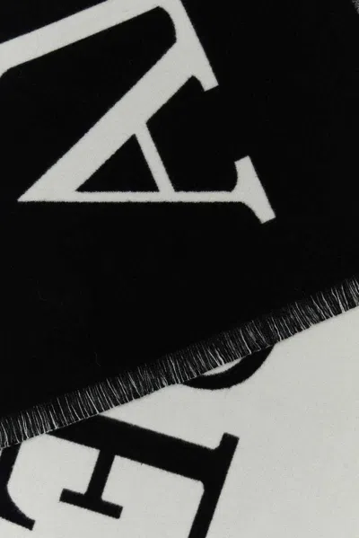Alexander Mcqueen Black Cotton Scarf