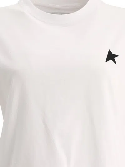 Golden Goose Black Cotton T-shirt In White