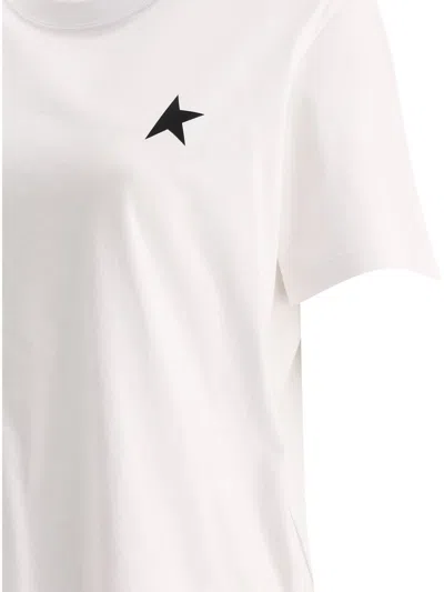 Golden Goose Black Cotton T-shirt In White