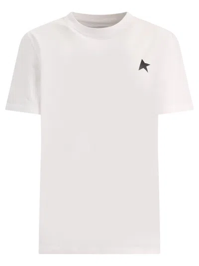 Golden Goose Black Cotton T-shirt In White