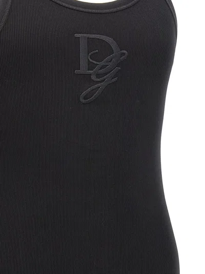 Dolce & Gabbana 'tank Top With Dg Embroidery In Black
