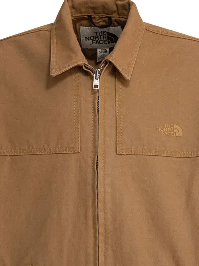 The North Face Cedar Canvas Work Jacket In Brown