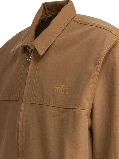 The North Face Cedar Canvas Work Jacket In Brown