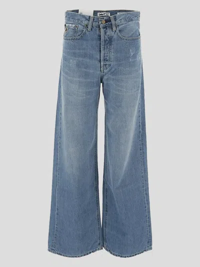 Lois Black Denim Skater Loose Jeans In Blue