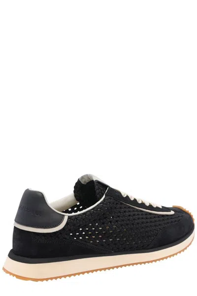 Dolce & Gabbana Black Fabric Sneakers In Multi