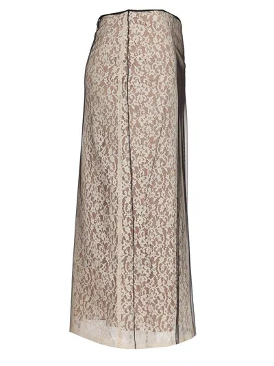 Fendi Black Lace Skirt